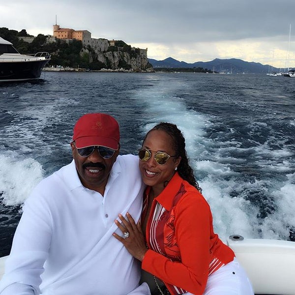 Steve Harvey and Wife Marjorie Harvey's Anniversary Vacation Photos ...