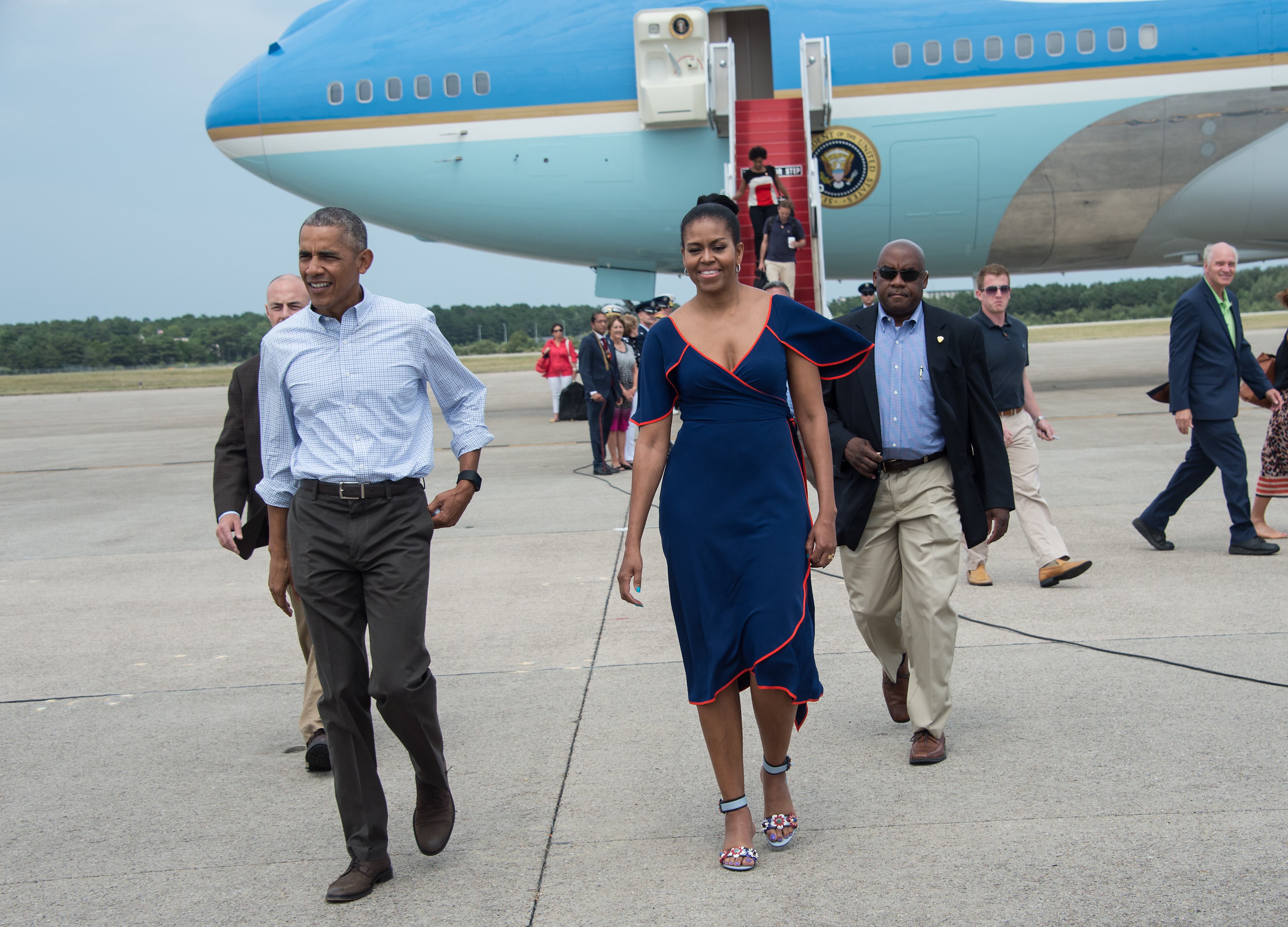 Look of the Day: Michelle Obama is Vacation Style Goals in Tory Burch and Fendi
