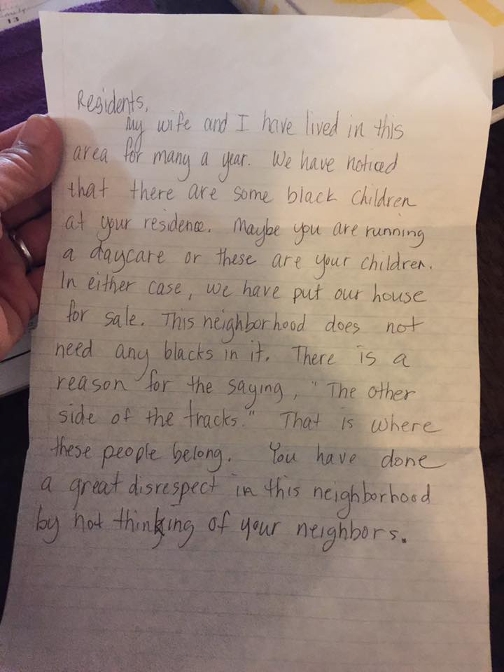 White Woman Receives Racist Letter Targeting Black Grandkids - Essence