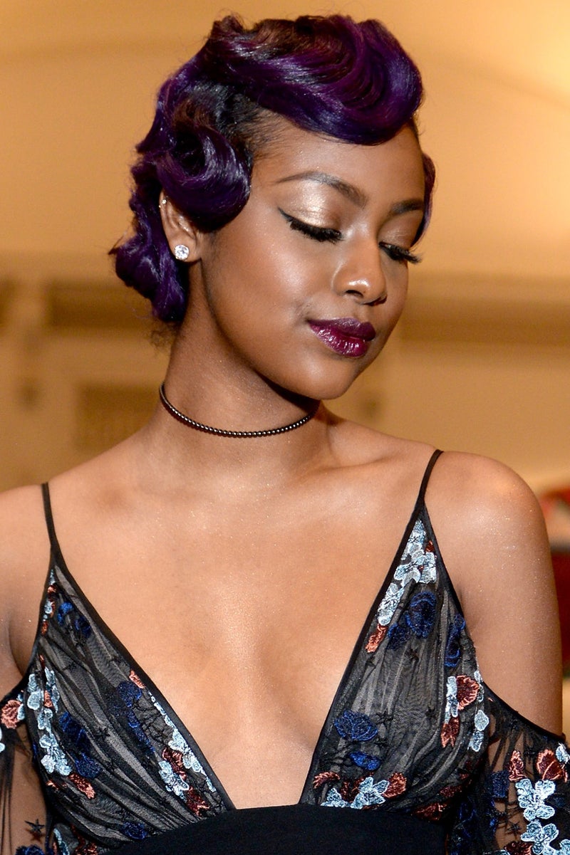 Justine Skye Purple Hair Moments - Essence