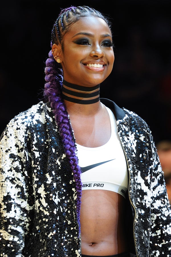 Justine Skye Purple Hair Moments - Essence