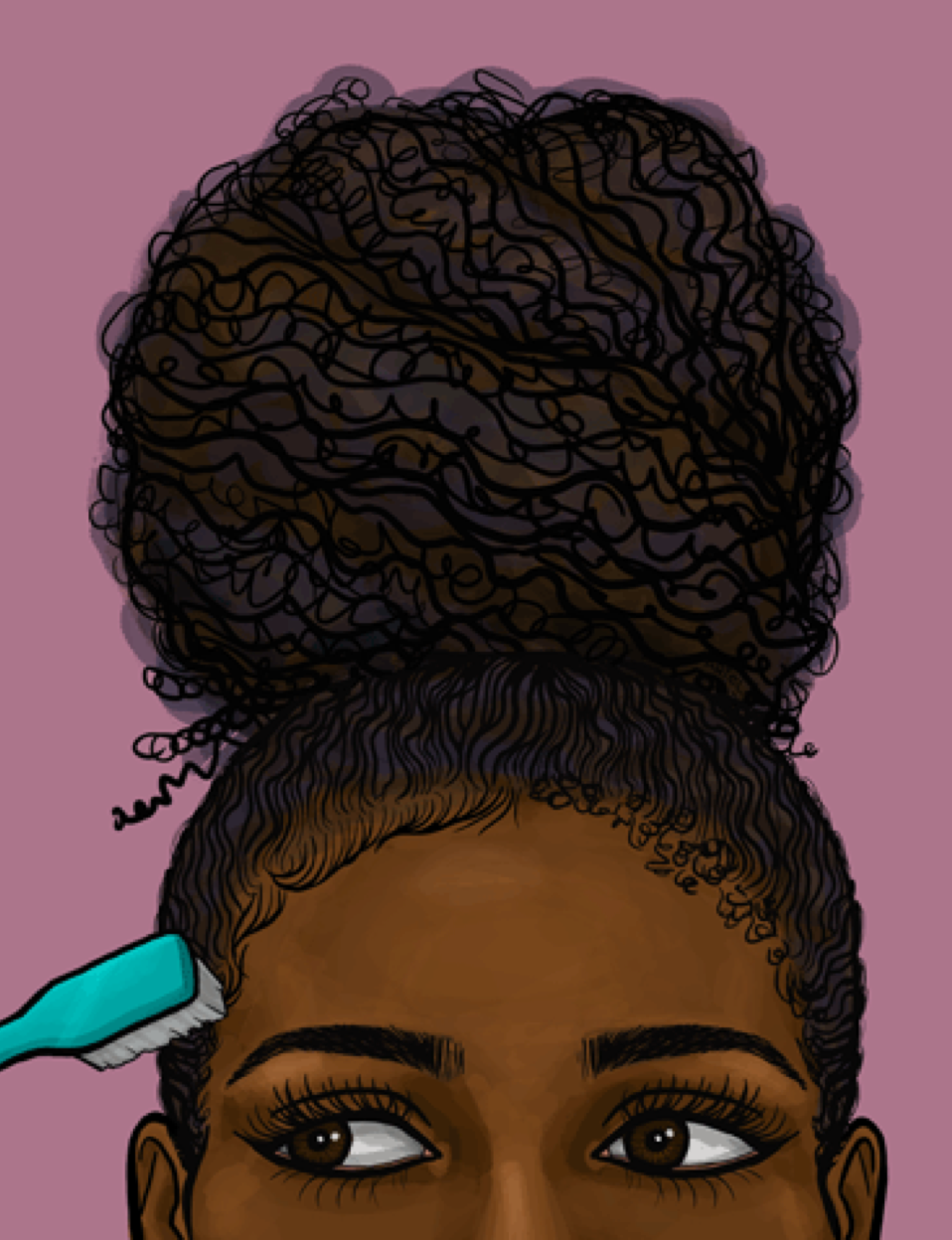 natural hair illustration