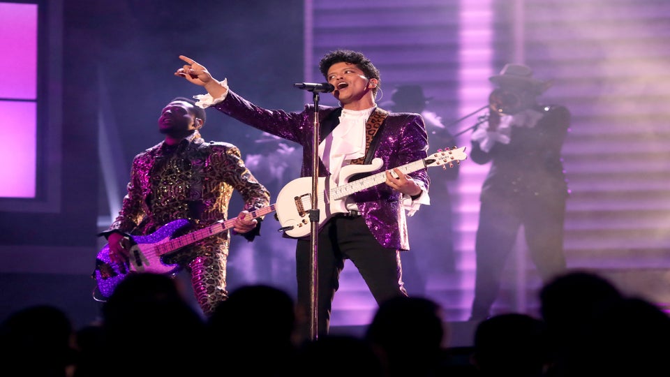 Bruno Mars Nails Prince Grammys Tribute - Essence