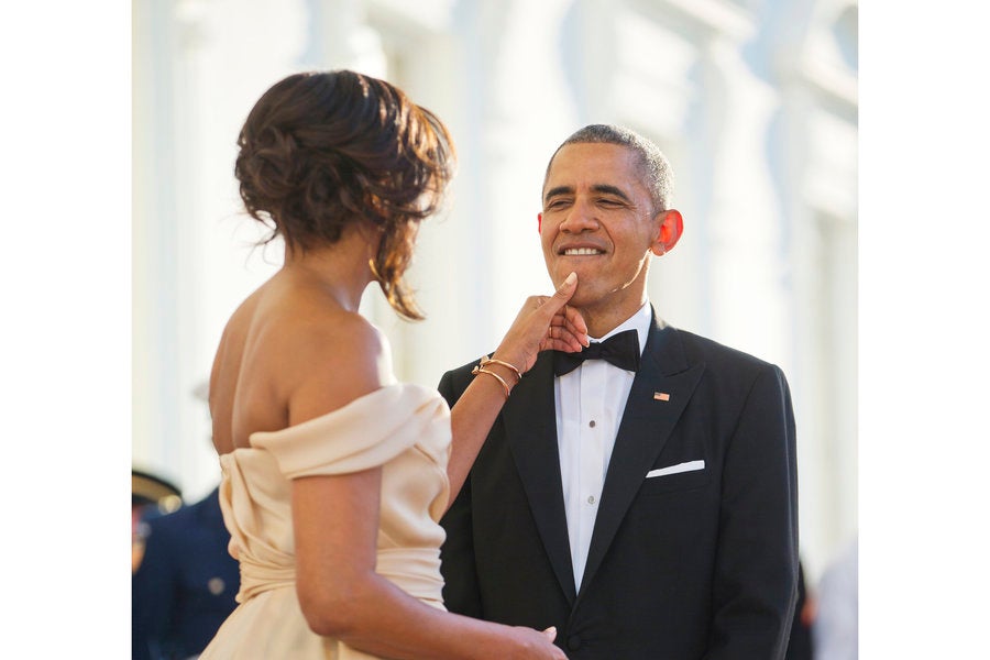 Photo of Obama Looking At Michelle - Essence