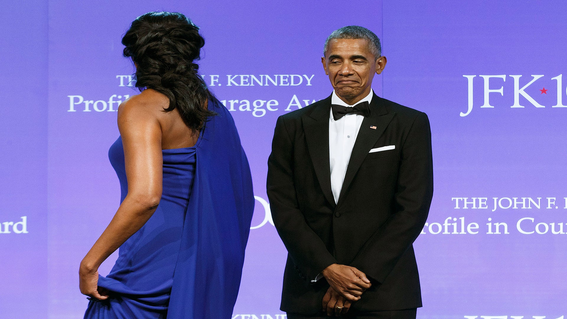 Photo of Obama Looking At Michelle - Essence