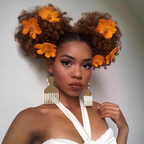 Flowers In Natural Hair Inspiration Essence