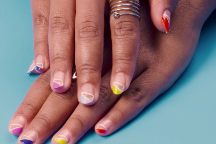 Rainbow French Manicure Tutorial - Essence