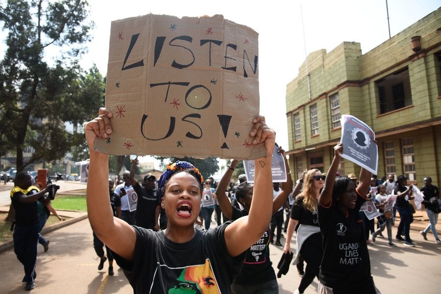 Ugandan Women Step Out to Protest Rising Violence Against Women
