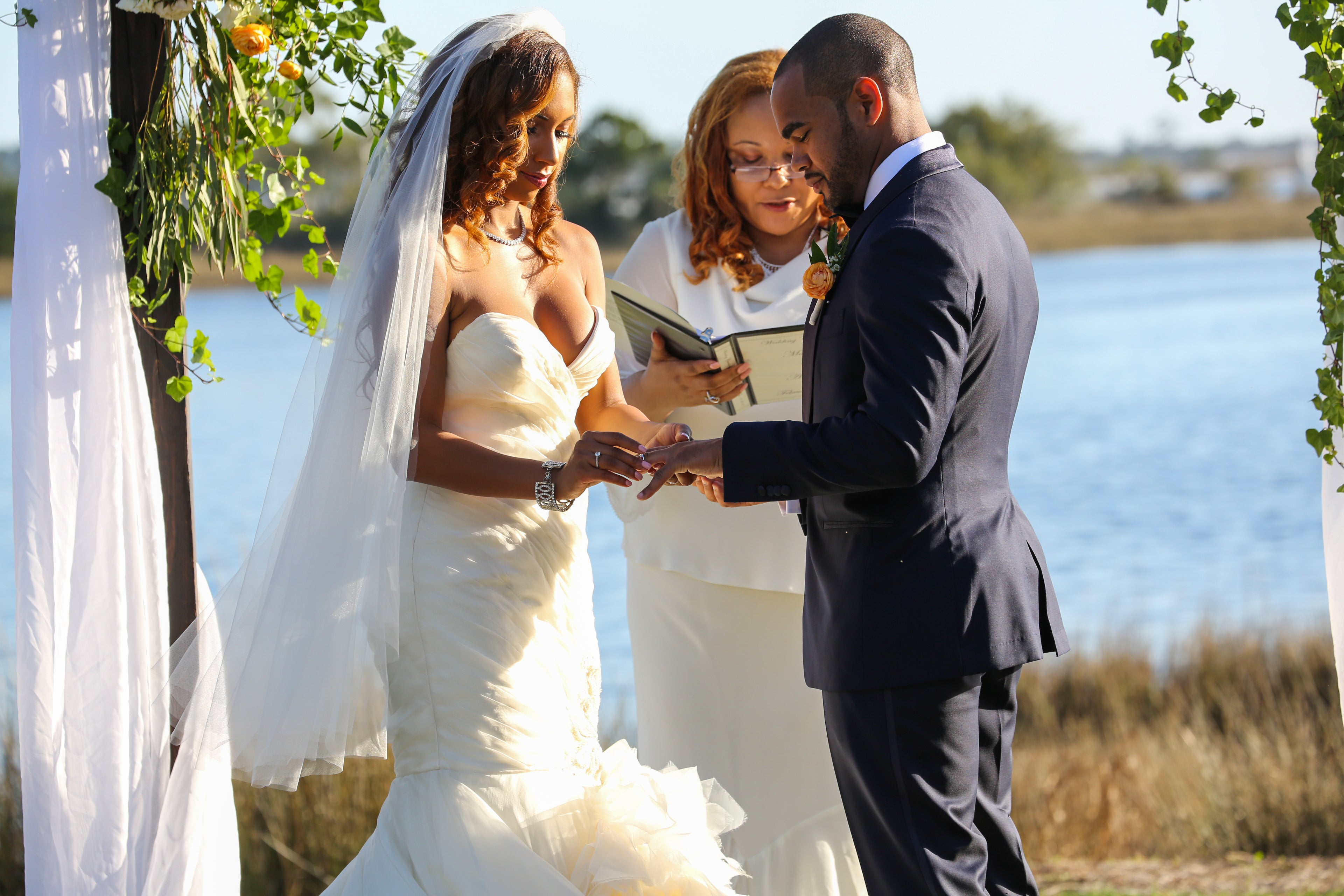 Bridal Bliss: Maurice and Angelina's Oceanfront Wedding Was Absolute Beach Chic
