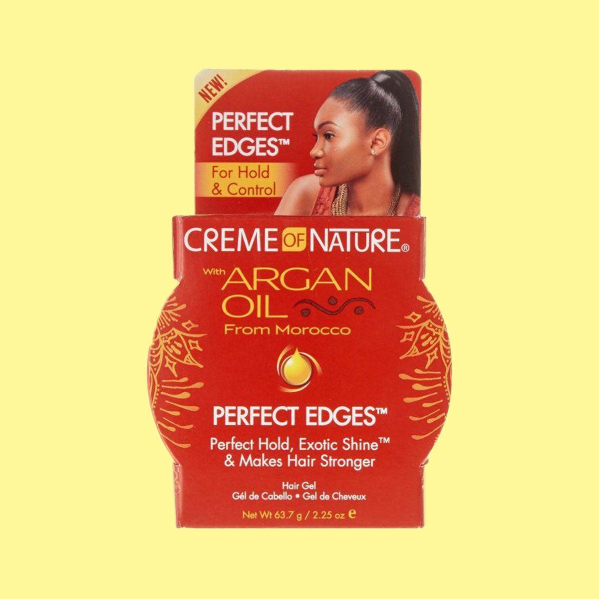 Creme Of Nature Argan Oil Perfect Edges Edge Control Gel Black 63.7g :  : Beauty