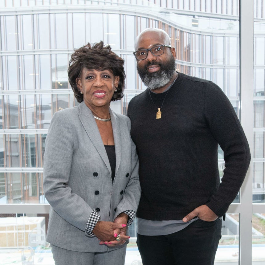 Maxine Waters and CEO of Essence Ventures Richelieu Dennis Discuss ...