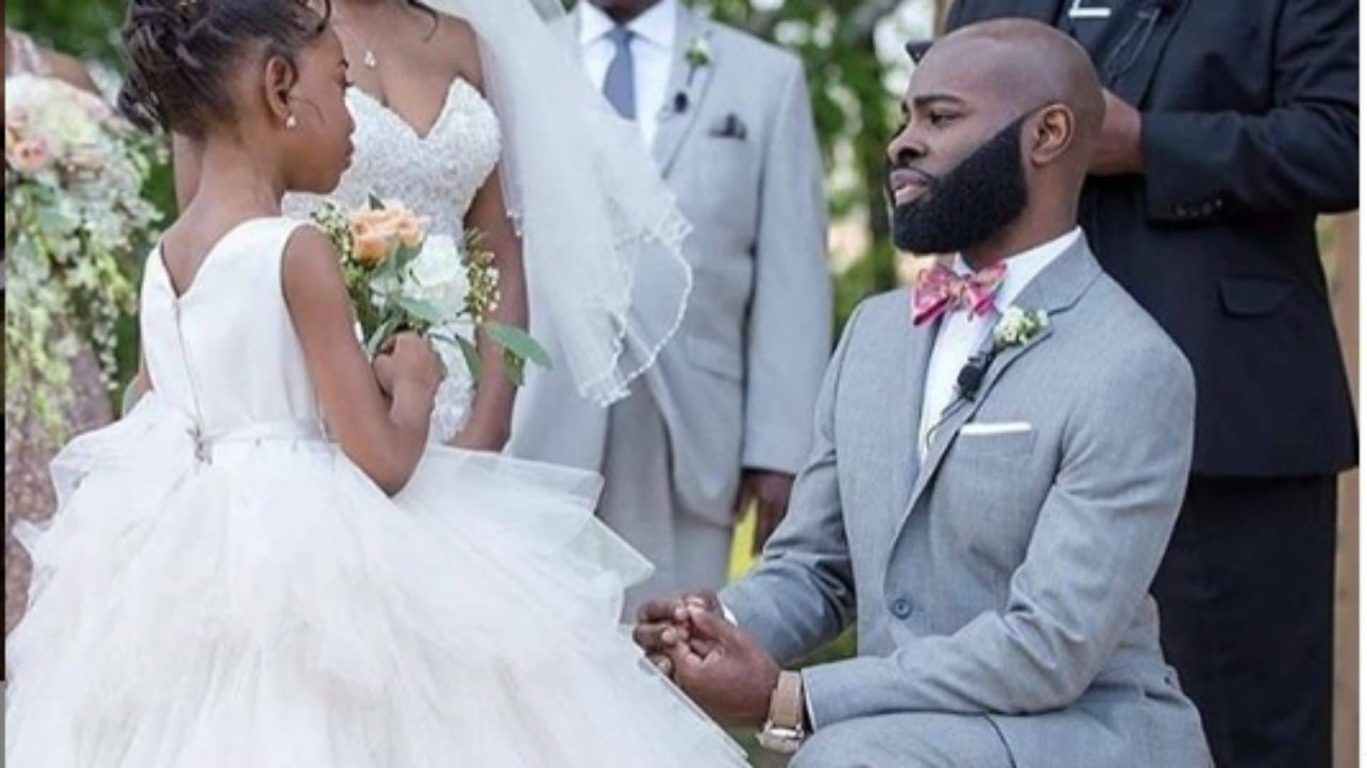 Black Wedding Moment: This Groom's Dedication To His Step Daughter Will Warm Your Heart