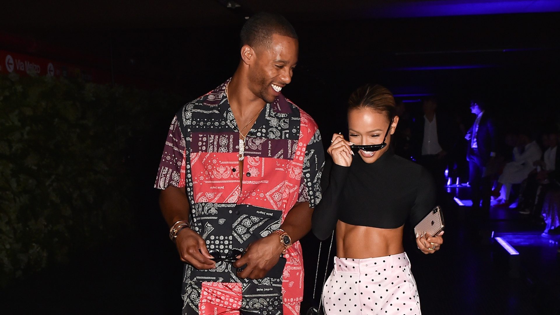 Karrueche Tran And Victor Cruz Slayed Milan Men's Fashion Week