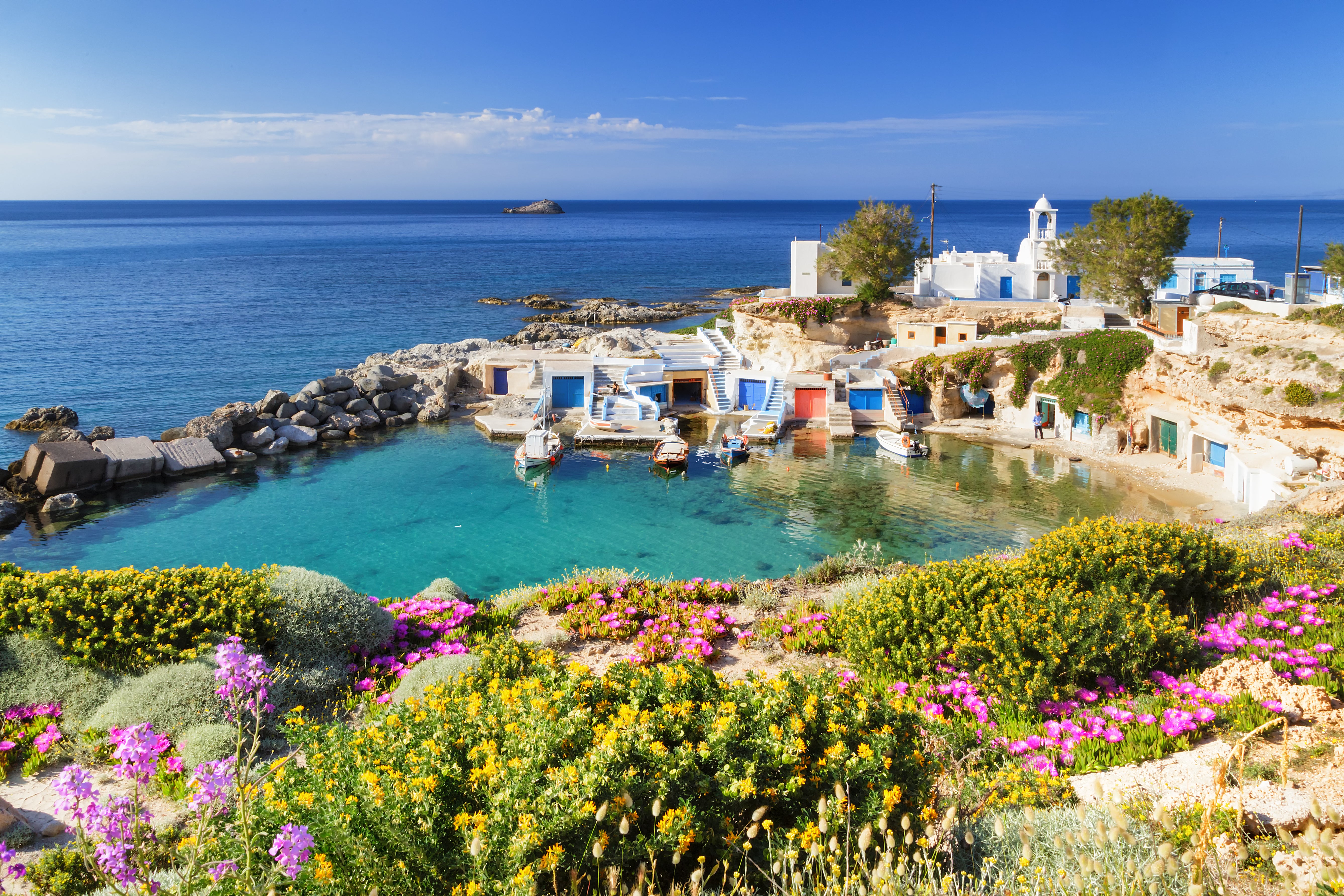 low tourist greek island