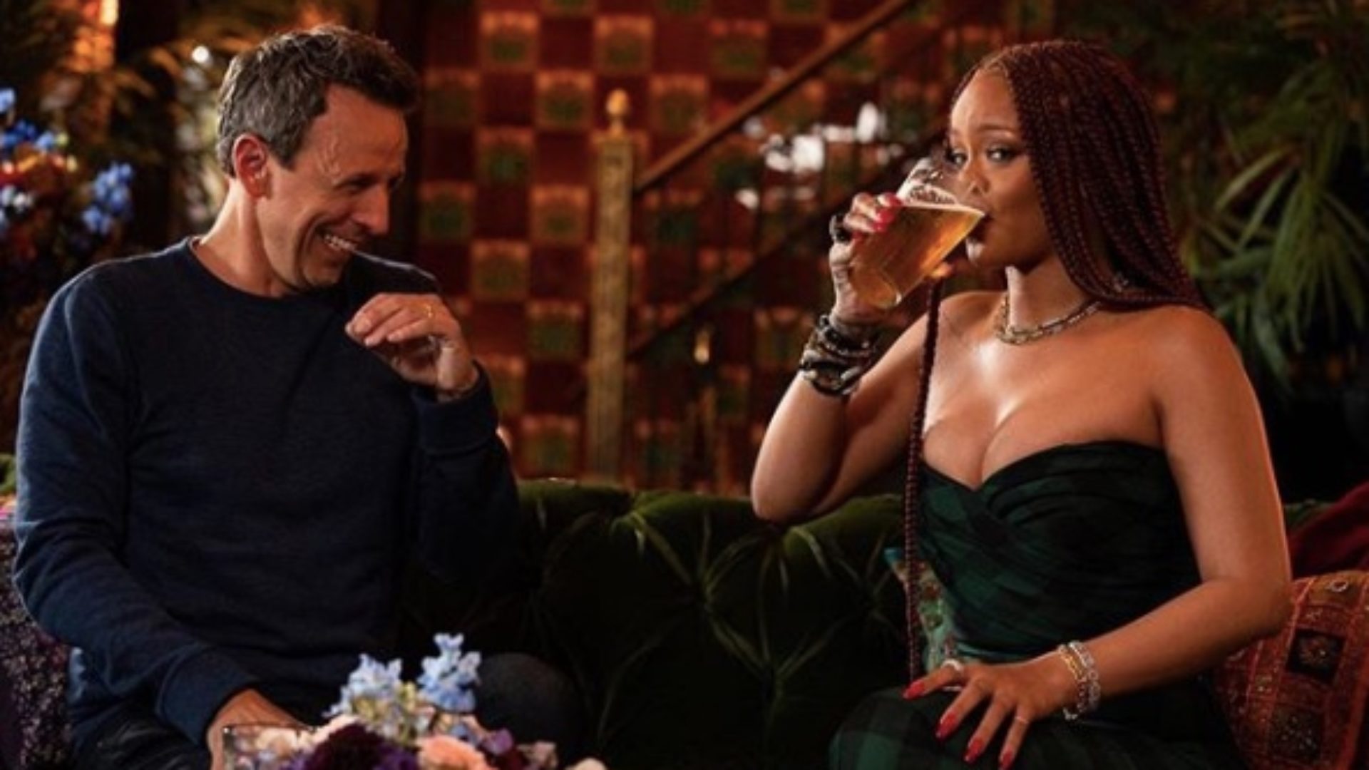 Rihanna Day Drinking With Seth Meyers Is #SummerGoals