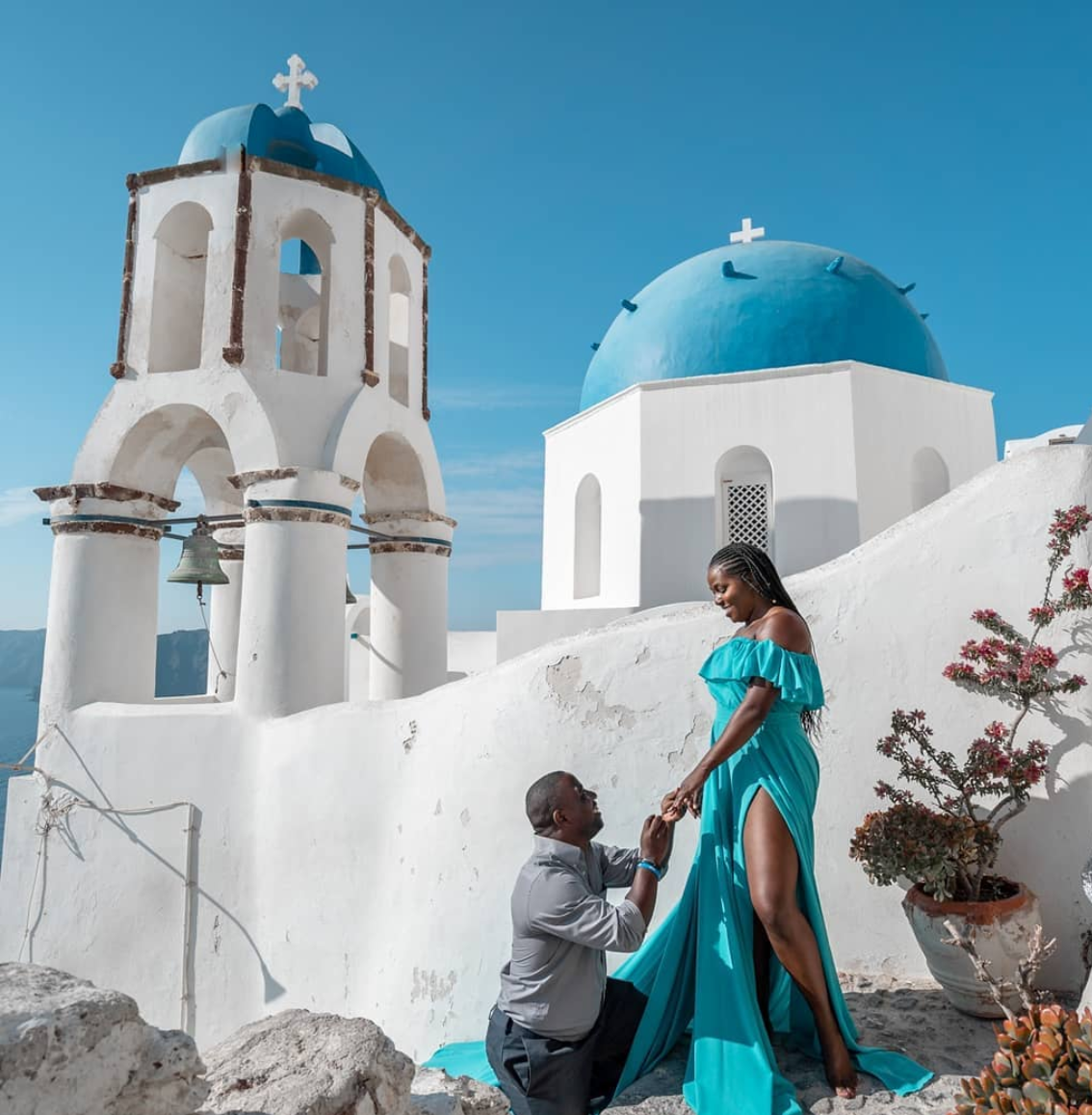 Greek Romance! These Couples Filled The Streets Of Santorini With Beautiful Black Love