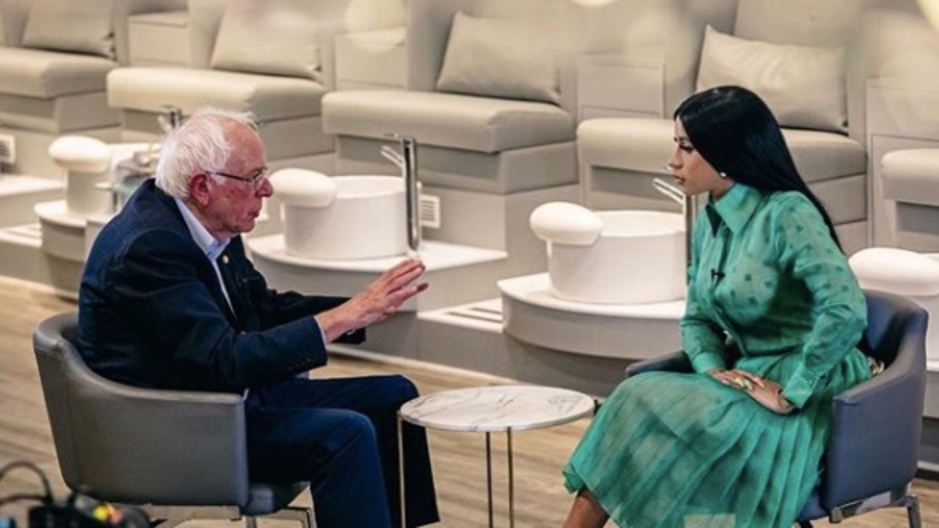 Cardi B Talks Wages And Jobs With Presidential Hopeful Bernie Sanders