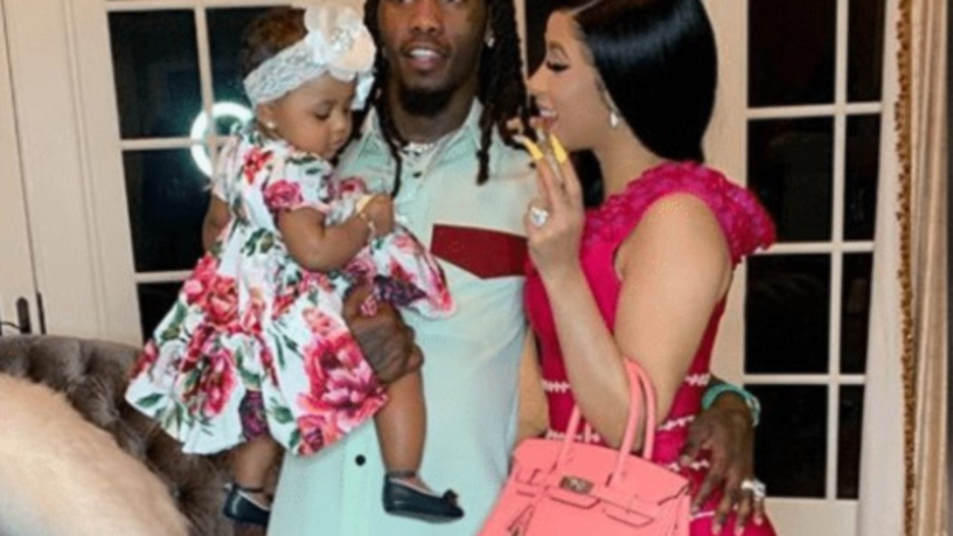 Cardi B. Posts Video Of Offset Laying Kulture's Edges And It's The Cutest Thing