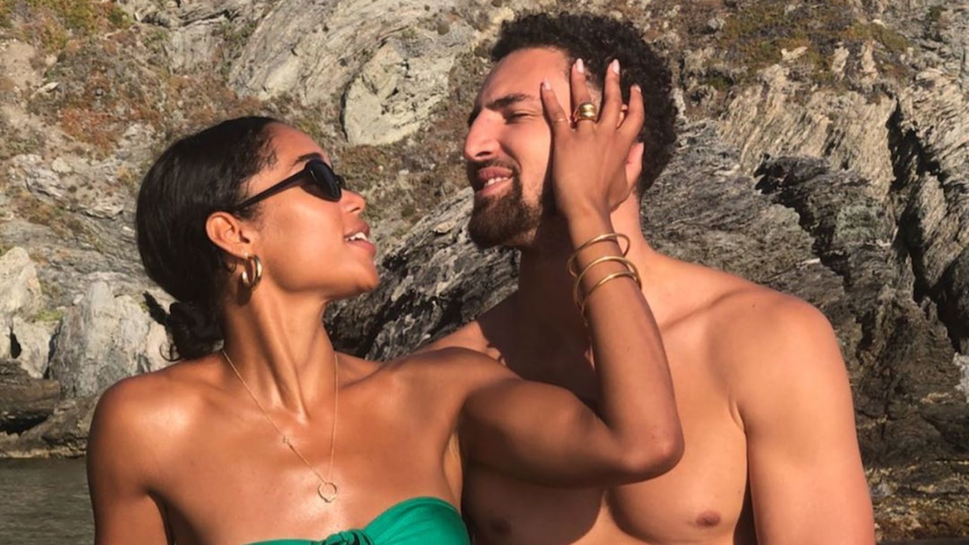 'BlacKkKlansman' Star Laura Harrier and Klay Thompson Confirm Their Relationship With These Baecation Photos