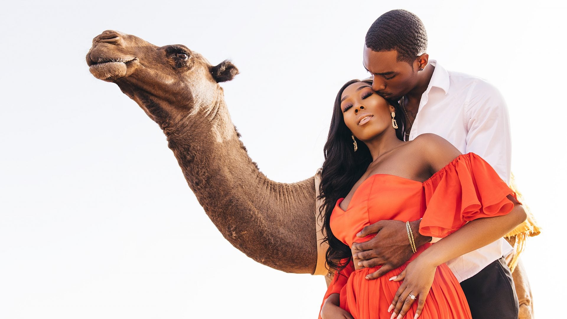 Black Wedding Moment Of The Day: We're Amazed At YouTubers Essie & Maurice's Desert Engagement Shoot