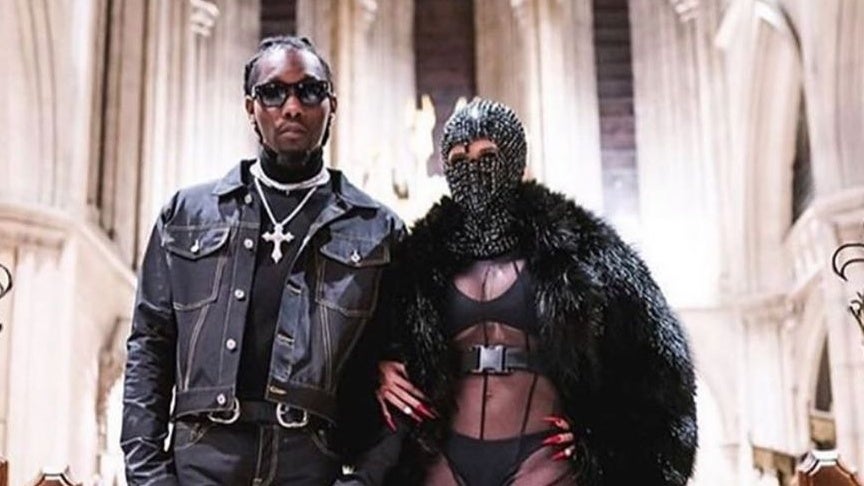 Cardi B And Offset Make An Appearance At Men's Fashion Week In Paris ...