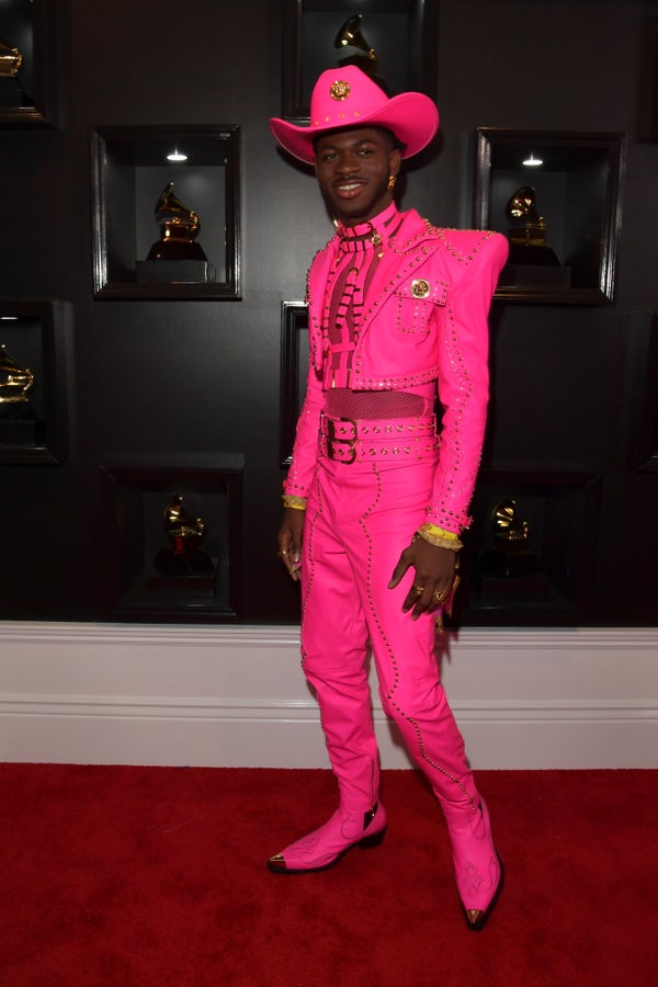 Lil Nas X Is A Popping Pink Cowboy At The Grammys Essence