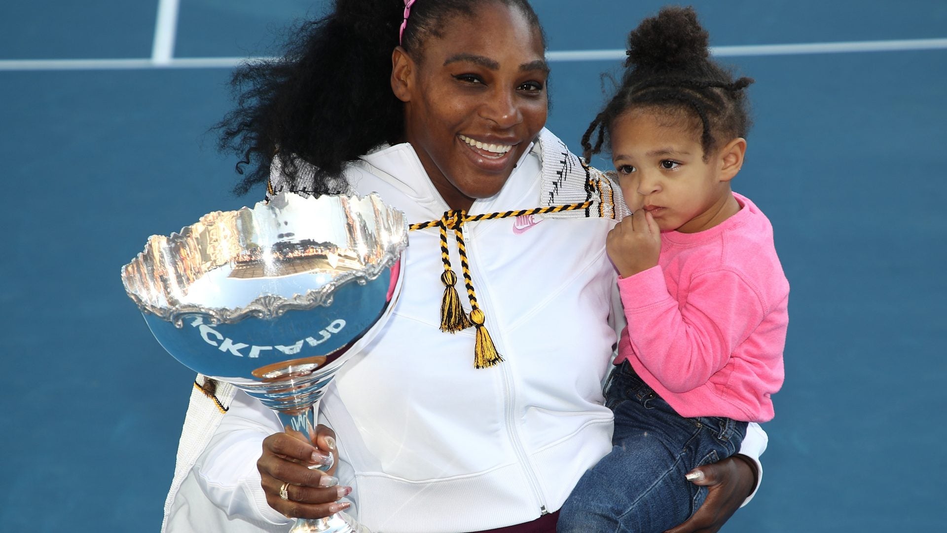 Serena Williams Celebrates First Win In Two Years With Daughter Olympia