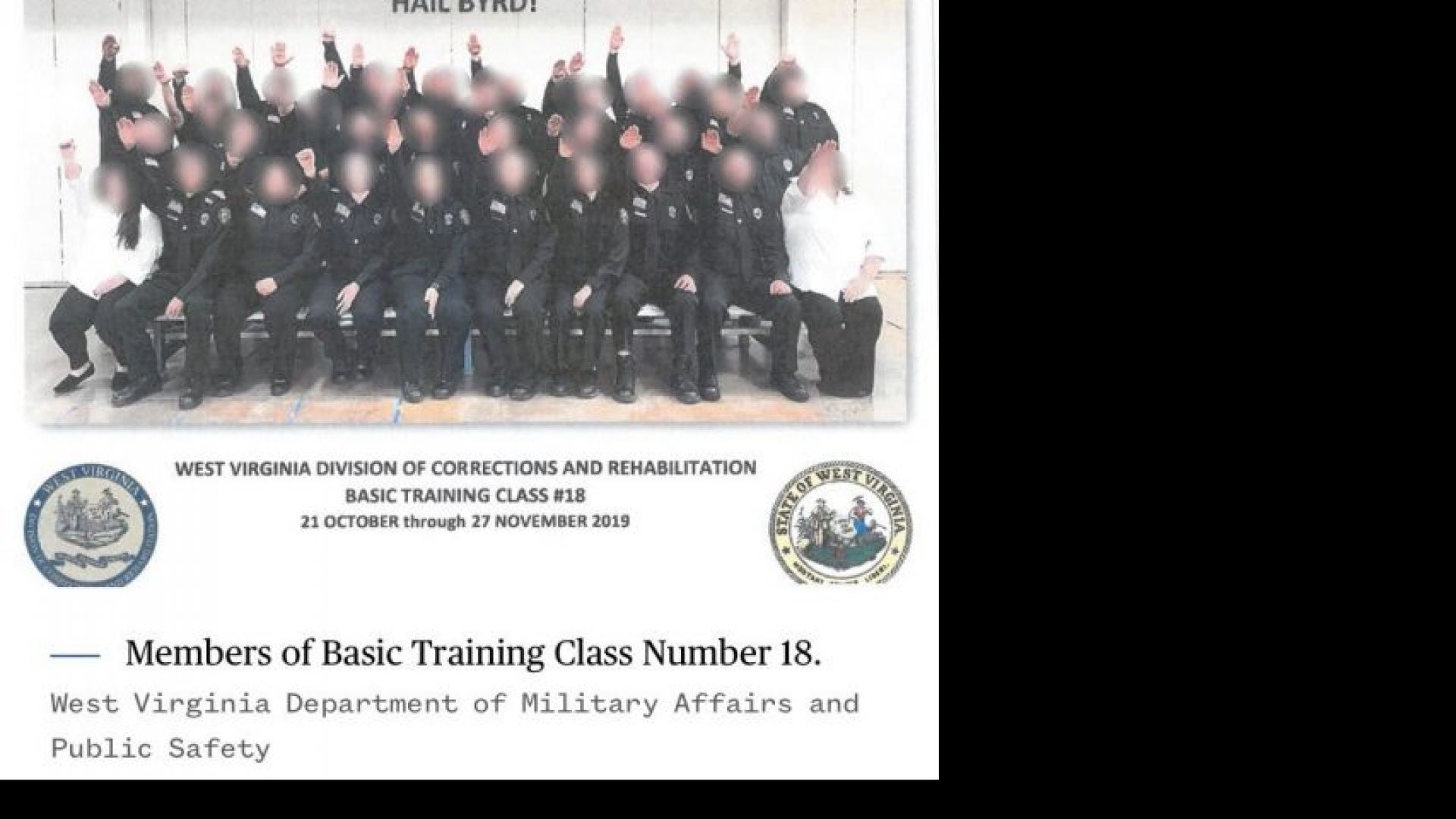 West Virginia Governor Approves Termination Of All Cadets Participating In Nazi Salute Photo