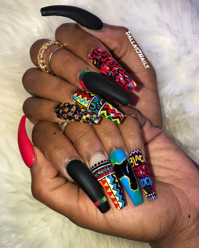 This African PrintInspired Nail Art Captures The Spirit Of The