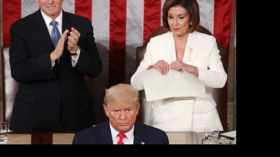 Nancy Pelosi Rips Up Donald Trumps Sotu Speech 