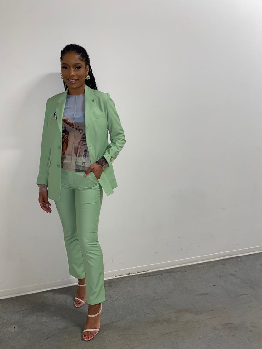 Shop Keke Palmer’s Sporty Unisex Green Blazer