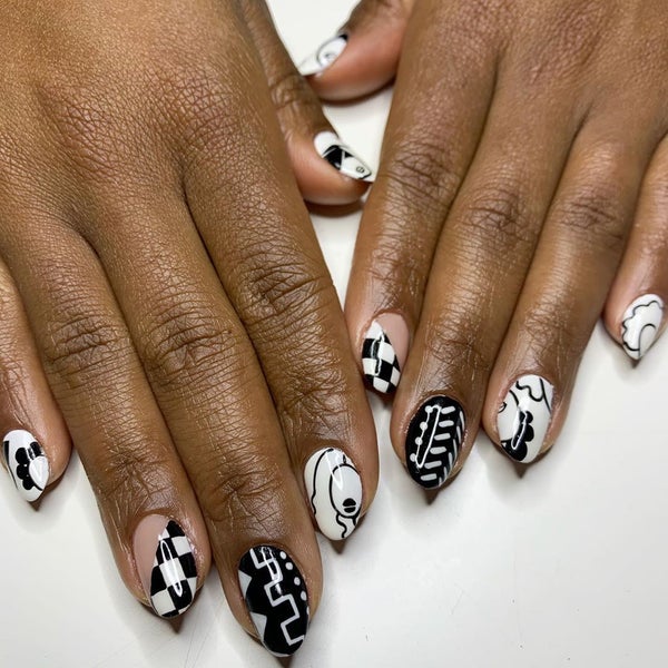 Get Into These Hot Black-And-White Nail Designs For Spring - Essence