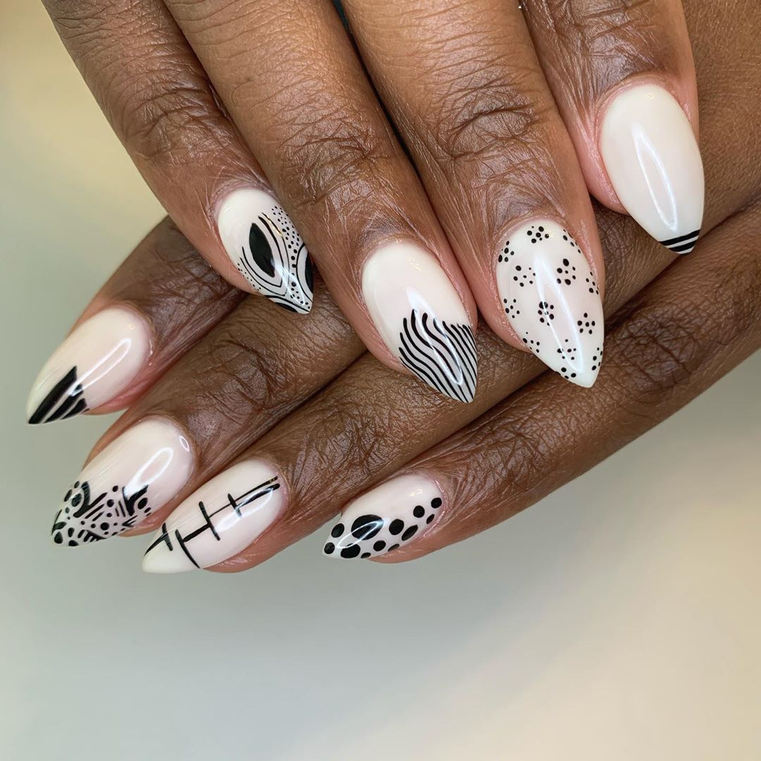 Get Into These Hot Black And White Nail Designs For Spring