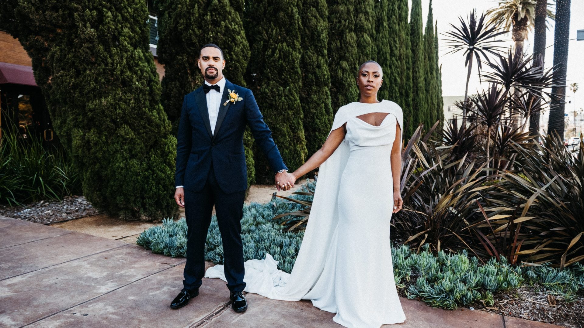 Bridal Bliss: Hello Palm Trees and Ocean Views — See Chelsea And Emerson's Intimate SoCal Wedding