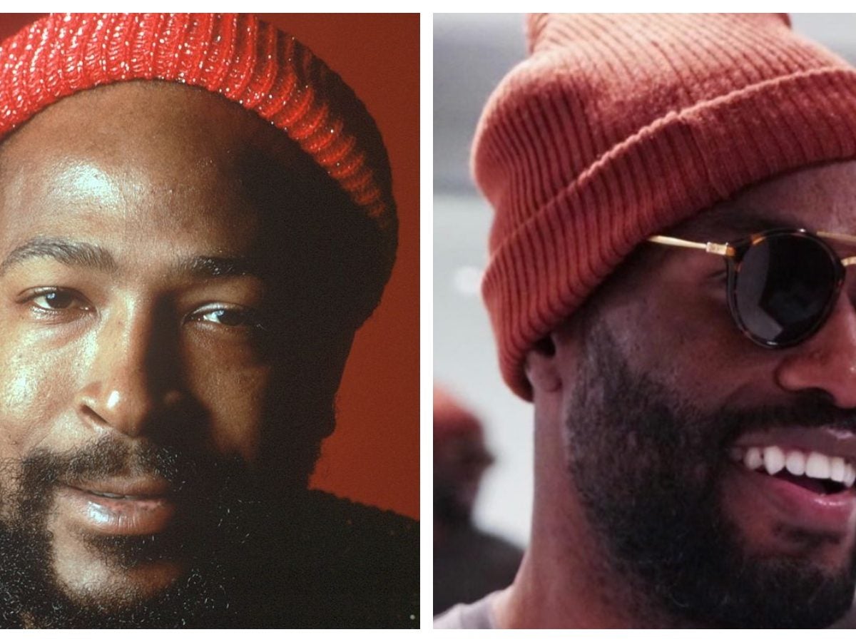 marvin gaye red beanie