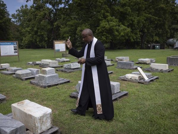 Headstones From a Historic African American Cemetery Were Found Being