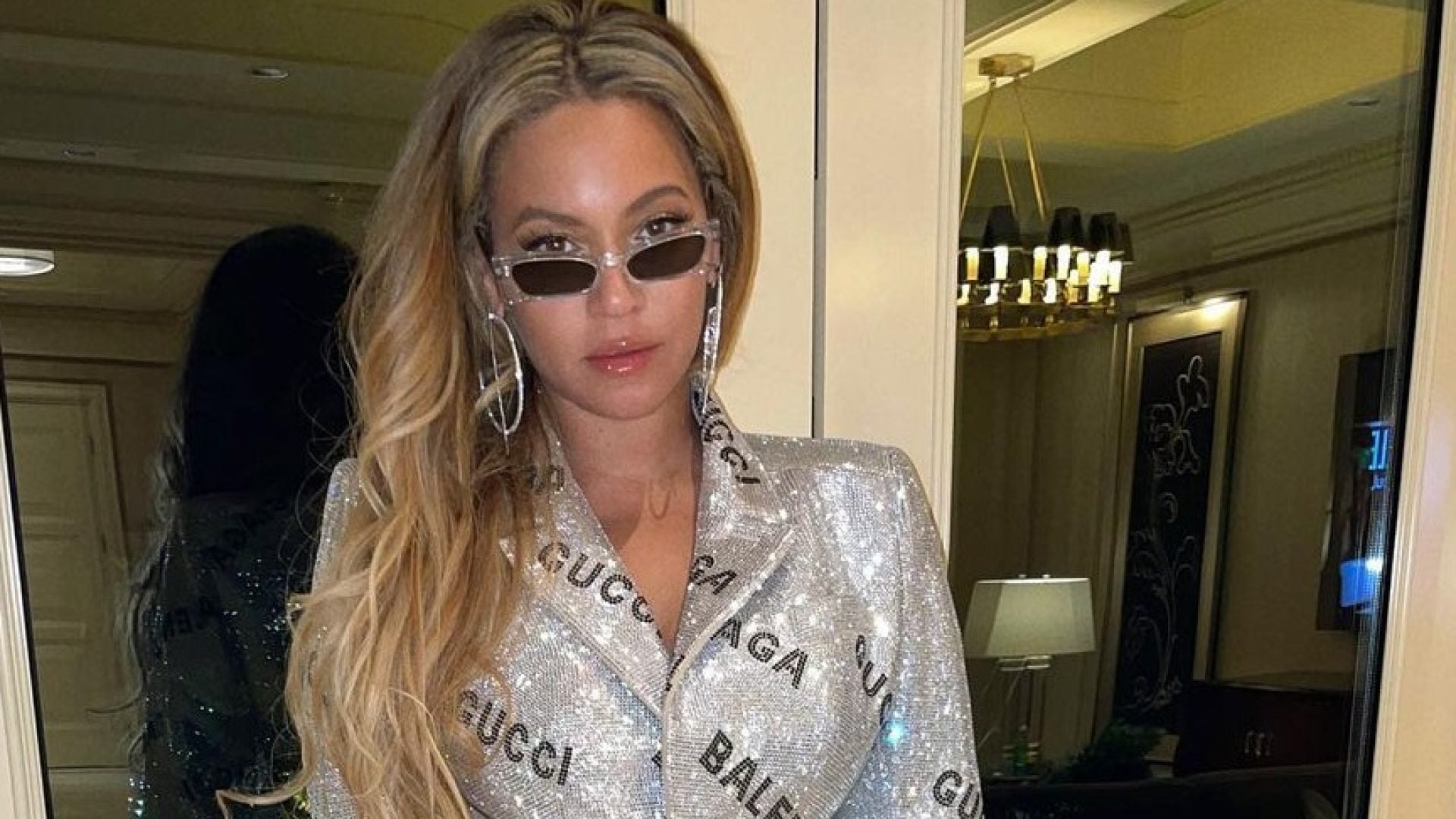 Beyoncé Shines Bright In This Sparkly Silver Suit