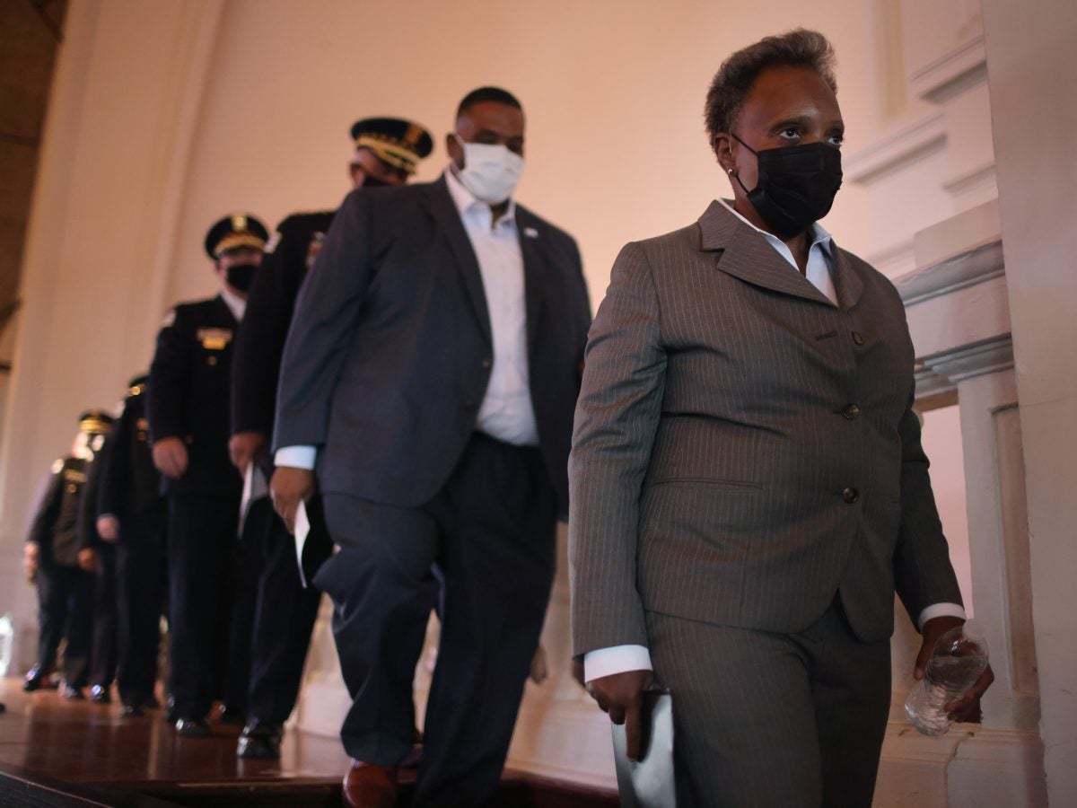 Chicago Mayor Lori Lightfoot Rolls With An Entourage Of 70-Plus Cops