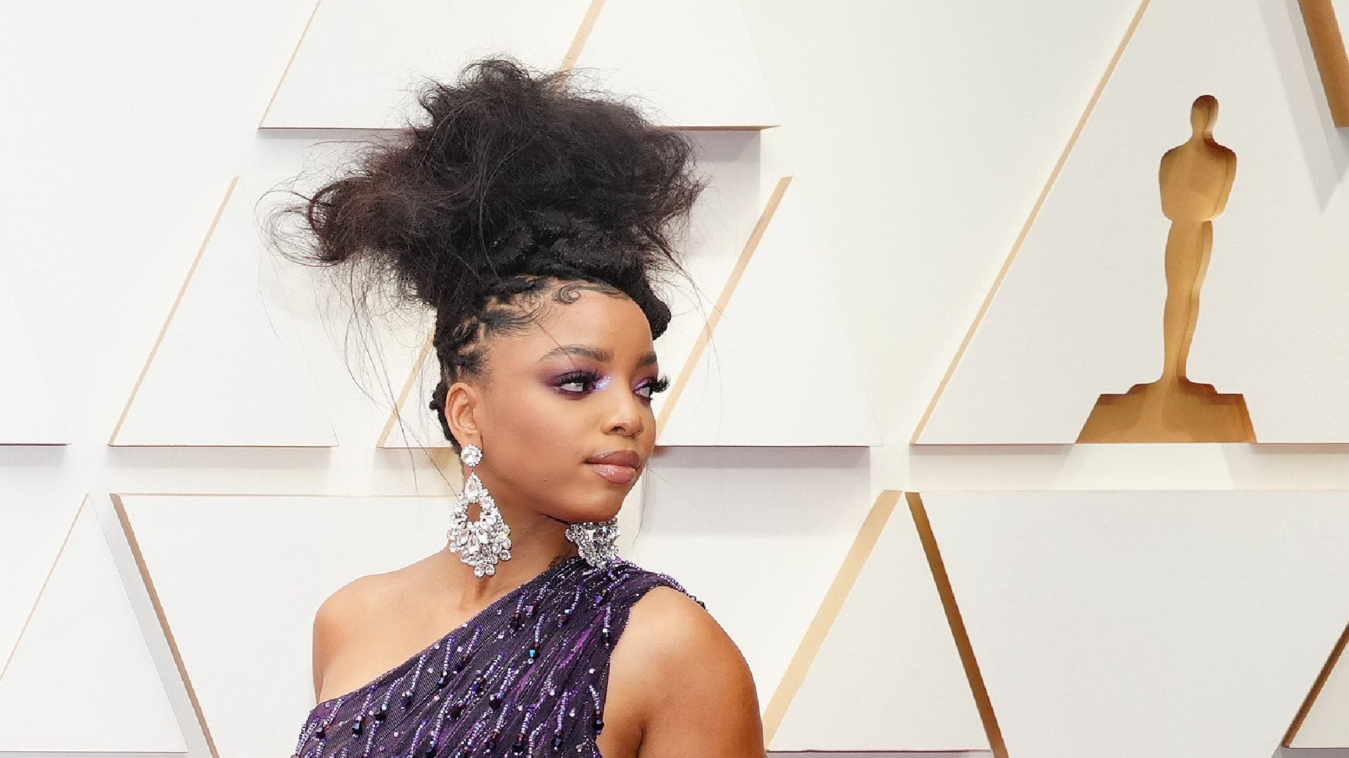 Chloe Bailey Rocks Stunning Hair At The 2022 Oscar Red Carpet