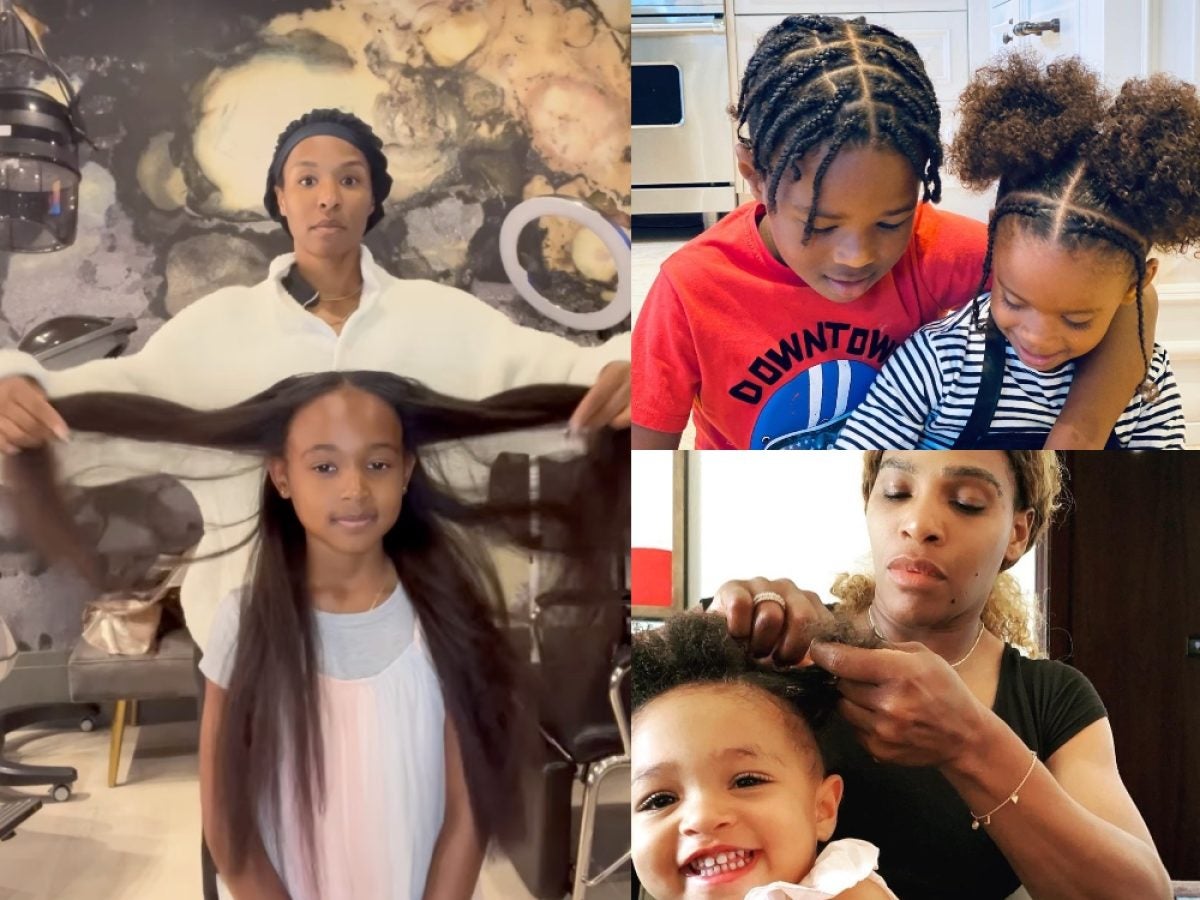 Kitchen Beauticians: Savannah James And Other Celeb Moms Who've Shown Us How They Care For Their Kids' Hair