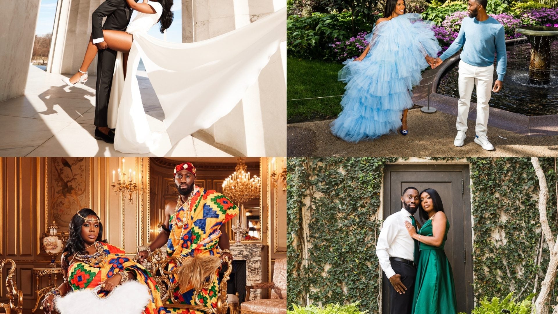 Old, New, Borrowed, Blue: This Couple's Epic Engagement Shoot Included Four Fabulous Outfit Changes