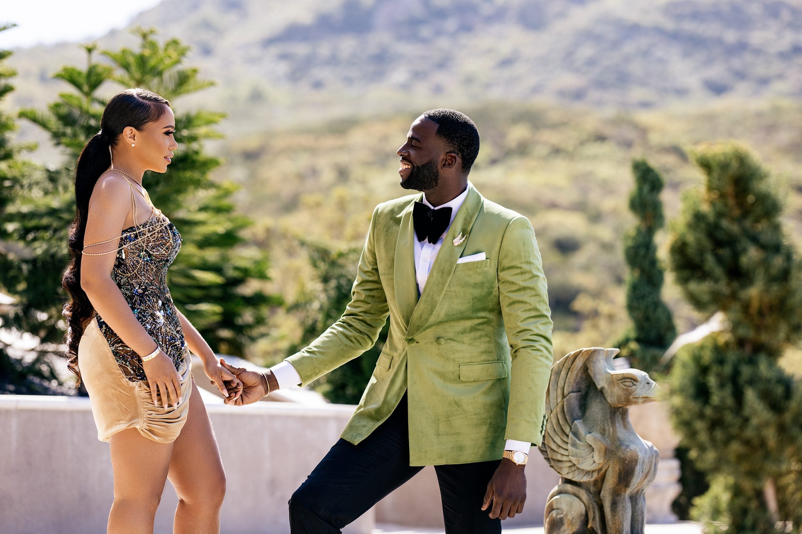 Exclusive: See NBA Star Draymond Green And Hazel Renee's Stunning Engagement Shoot