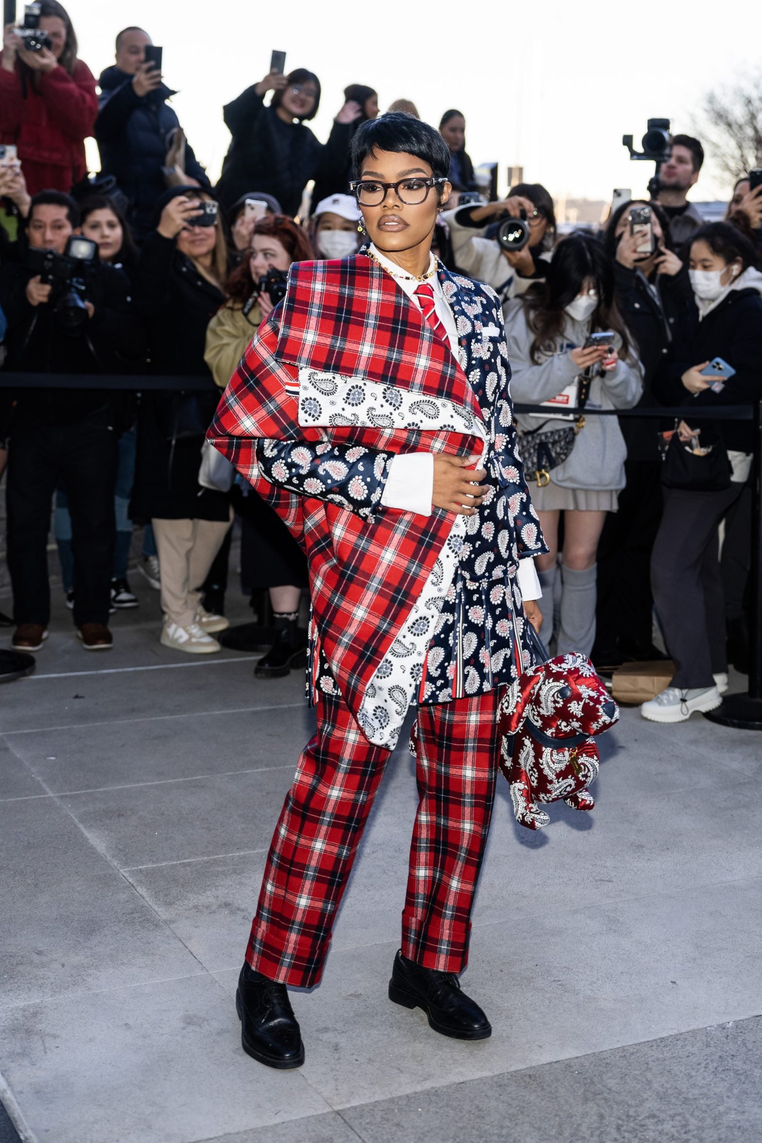 Instead of one celeb, we're spotlighting the entire front row at the Thom Browne show.