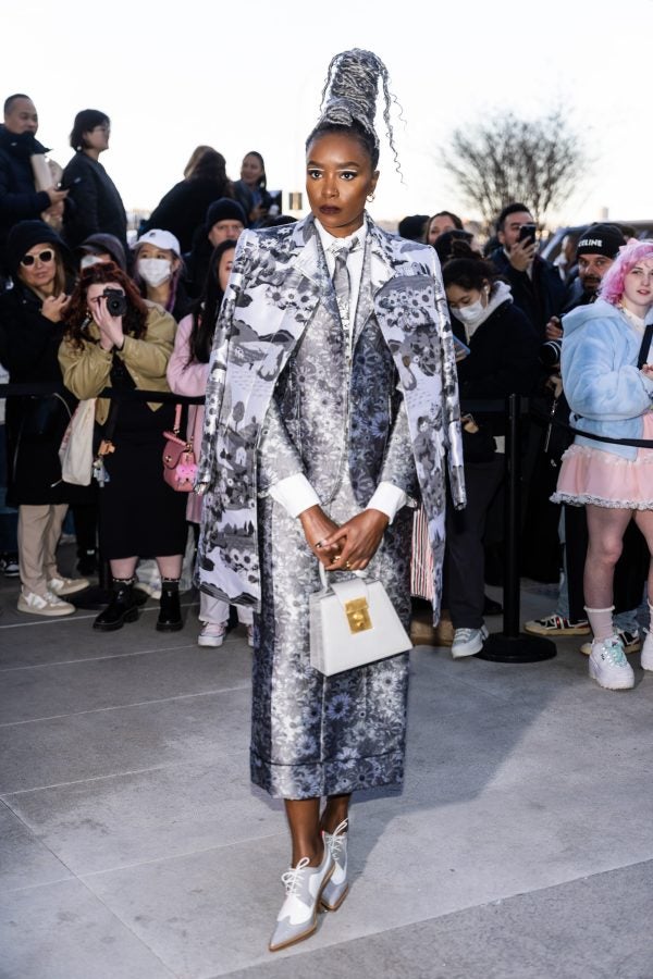 Instead of one celeb, we're spotlighting the entire front row at the Thom Browne show.