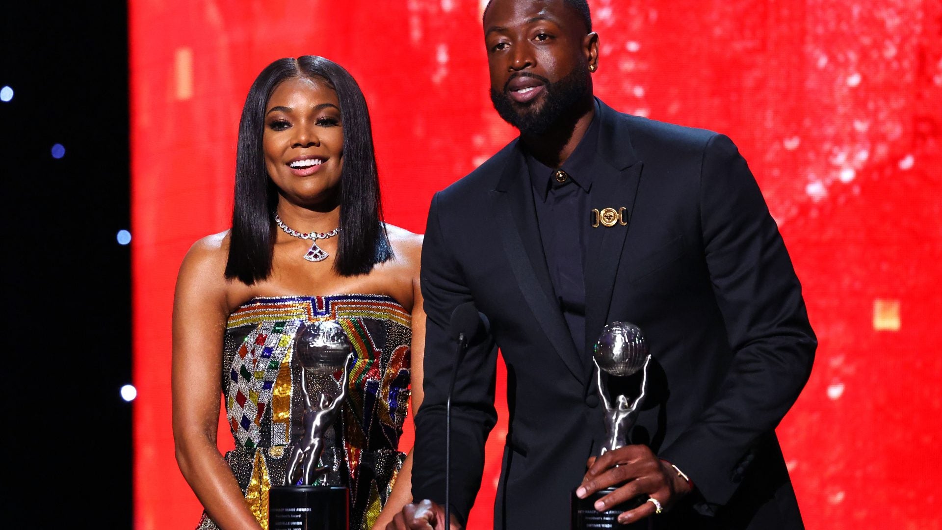 Gabrielle Union And Dwyane Wade Accept President's Award At 54th Annual NAACP Image Awards