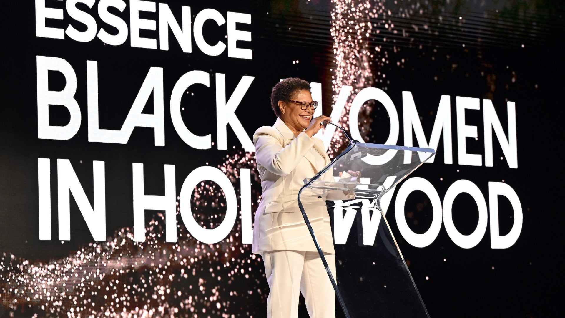 LA Mayor Karen Bass Salutes The Supportive Nature of Black Women At ESSENCE Black Women In Hollywood