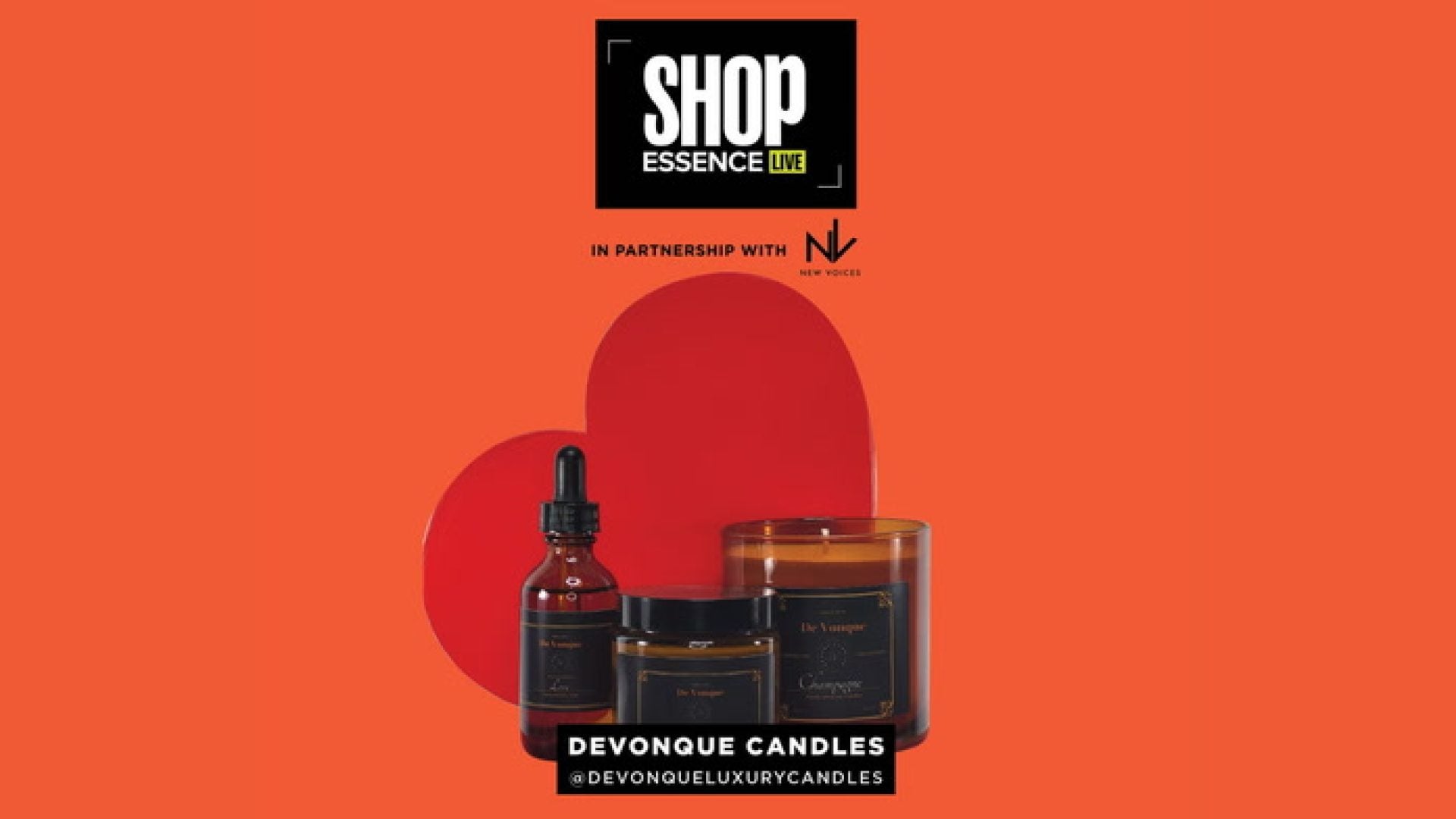 WATCH: Shop Essence Live – DeVonque Candles