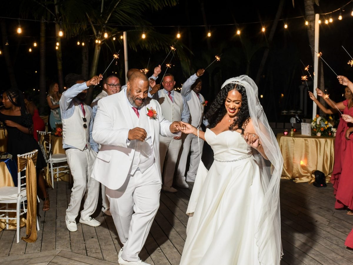 Bridal Bliss: Tomika And Michael Said 'I Do' In A Sunset Wedding On The Beach In Turks And Caicos