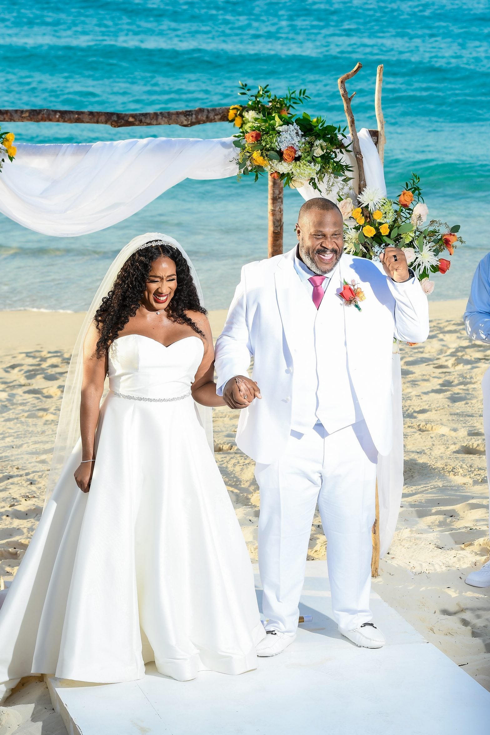 Bridal Bliss: Tomika And Michael Said 'I Do' In A Sunset Wedding On The Beach In Turks And Caicos