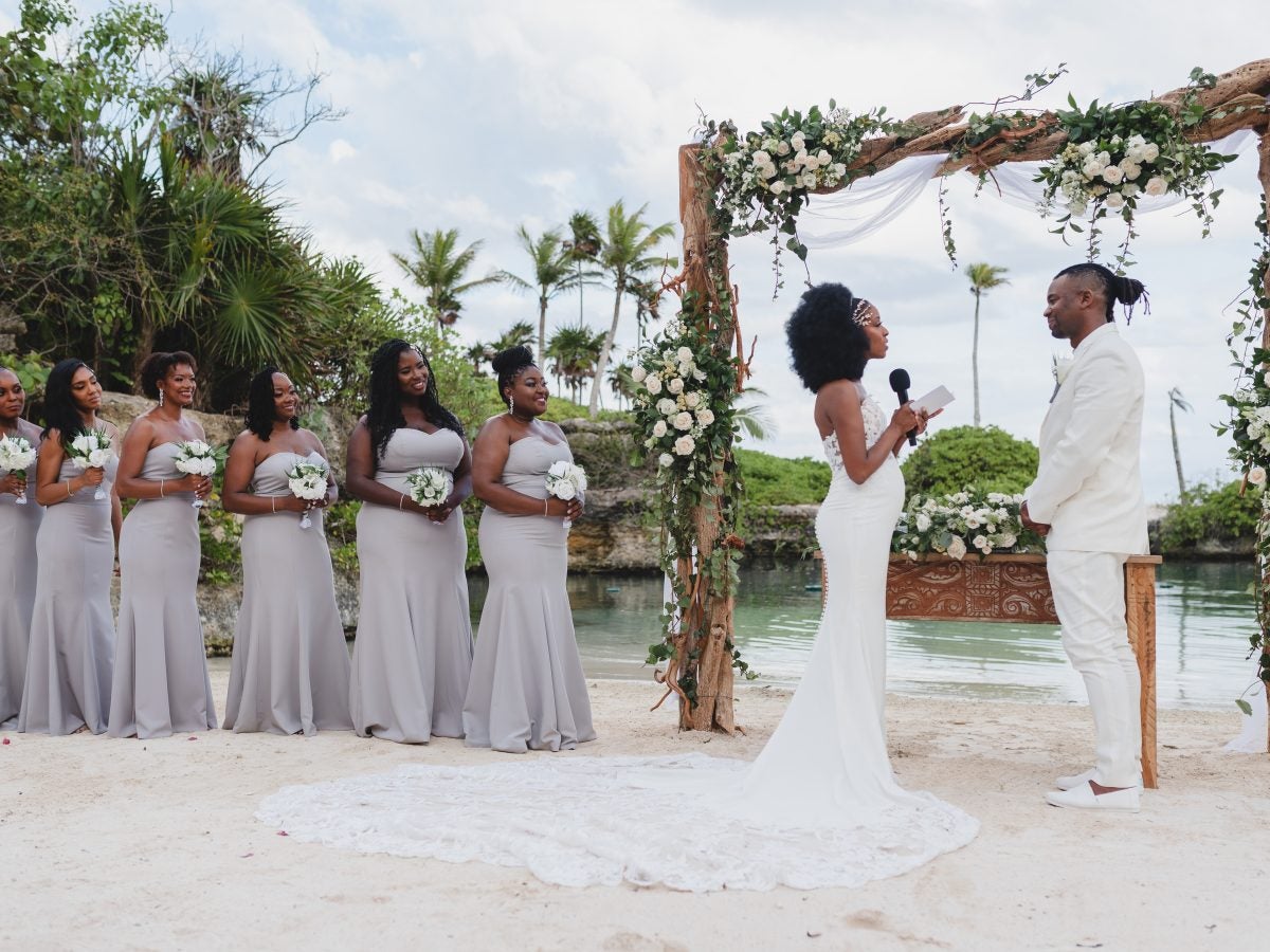 Bridal Bliss: With The Caribbean Sea As Their Backdrop, Vanessa And Kevin Had A Boho-Chic Beach Wedding